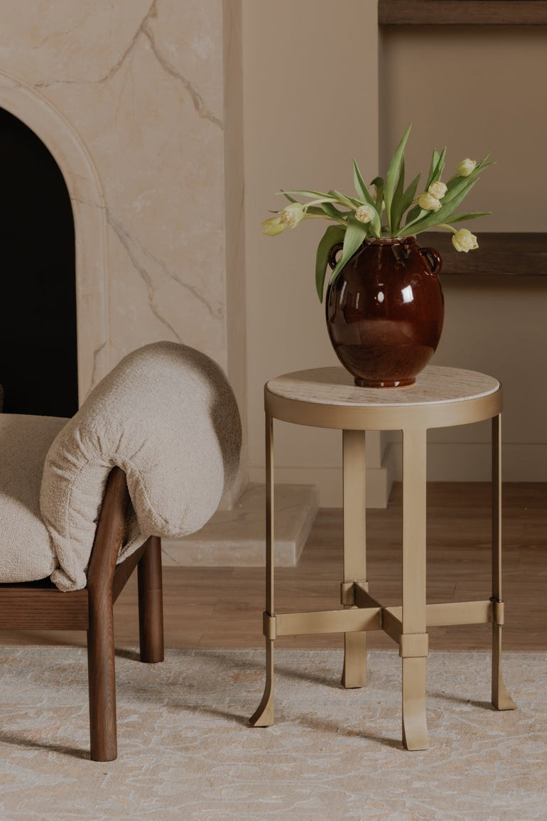 Elijah Side Table Travertine