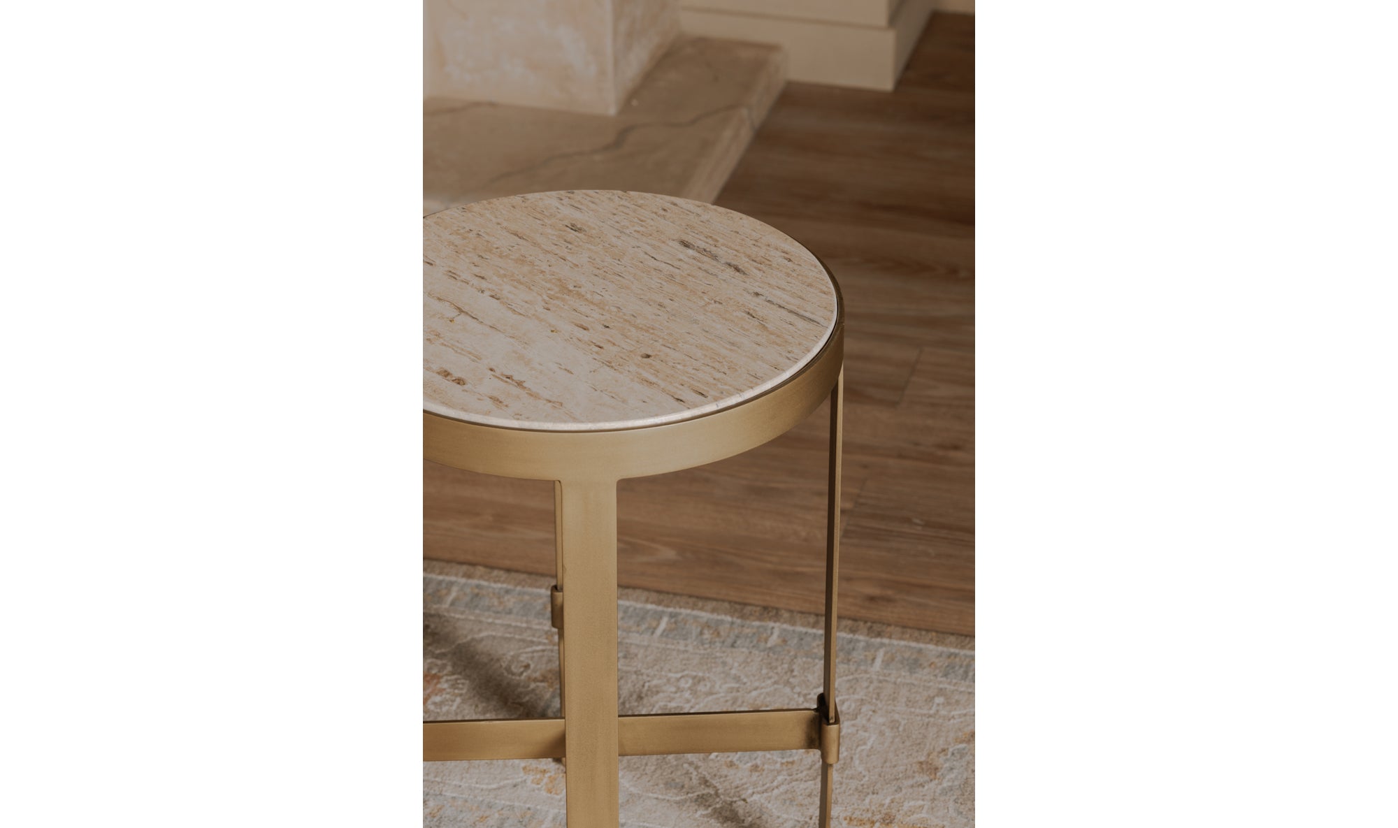 Elijah Side Table Travertine