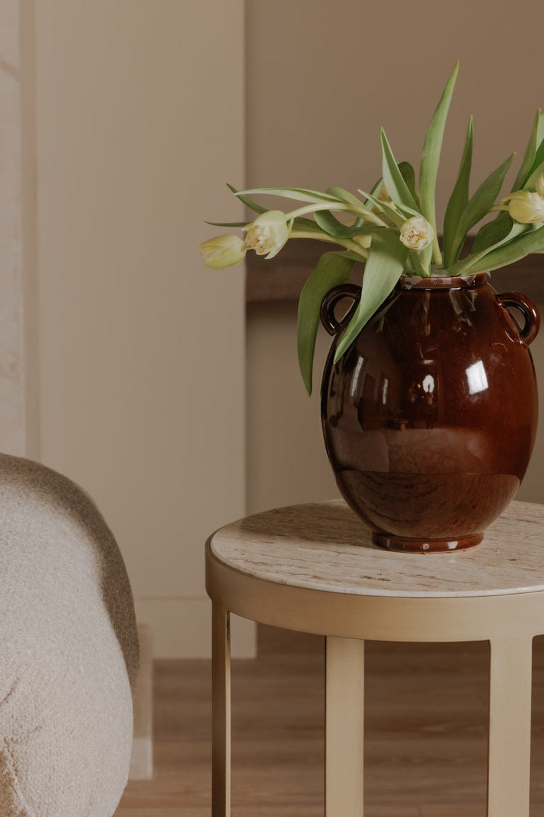 Elijah Side Table Travertine