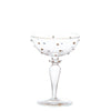 Gatsby Champagne Coupe, Gold Dots, Set of 4