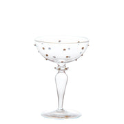 Gatsby Champagne Coupe, Gold Dots, Set of 4