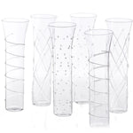 Razzle Dazzle Champagne Flutes with Clear Accents, Set of 6
