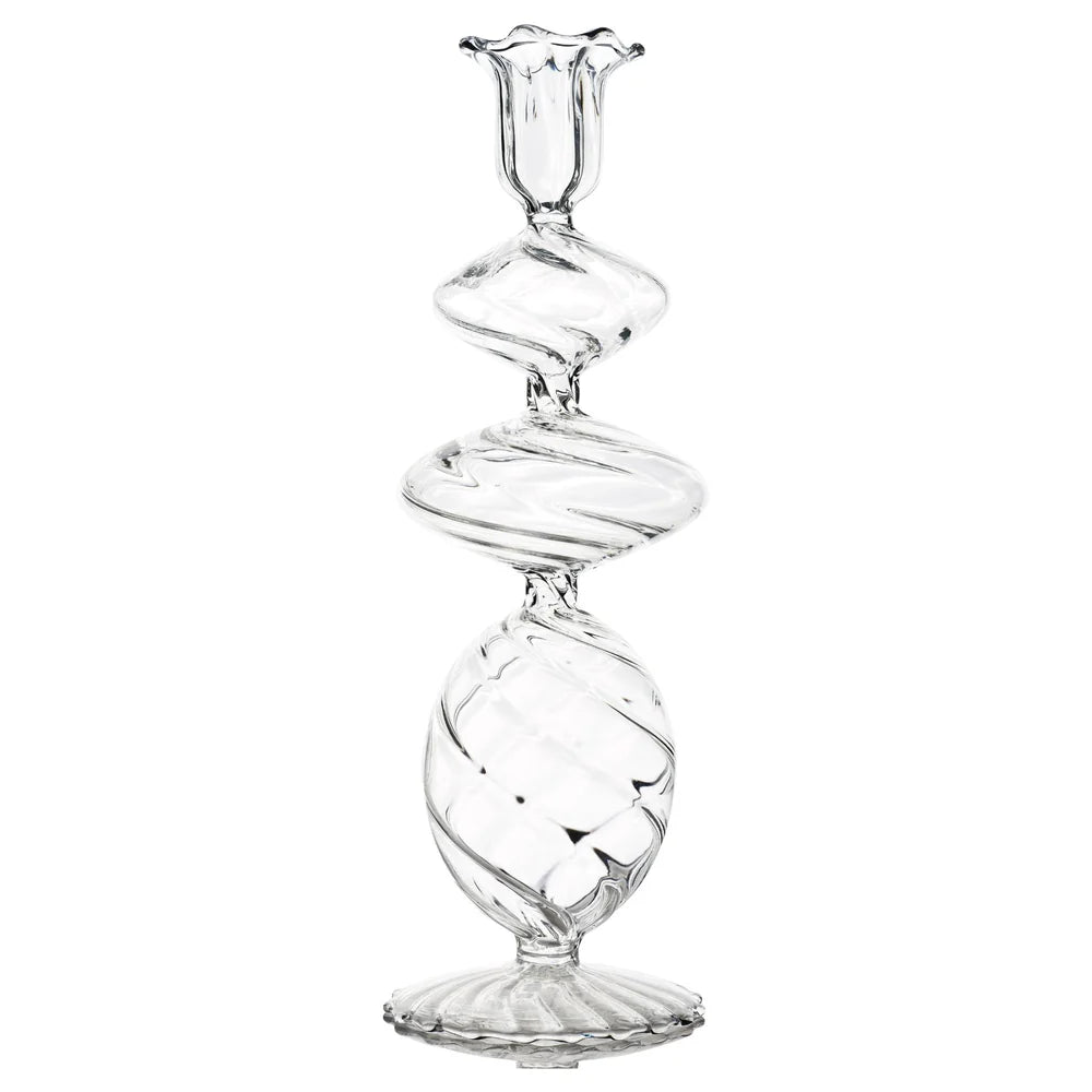 La Boheme, Candlestick, Large, Clear