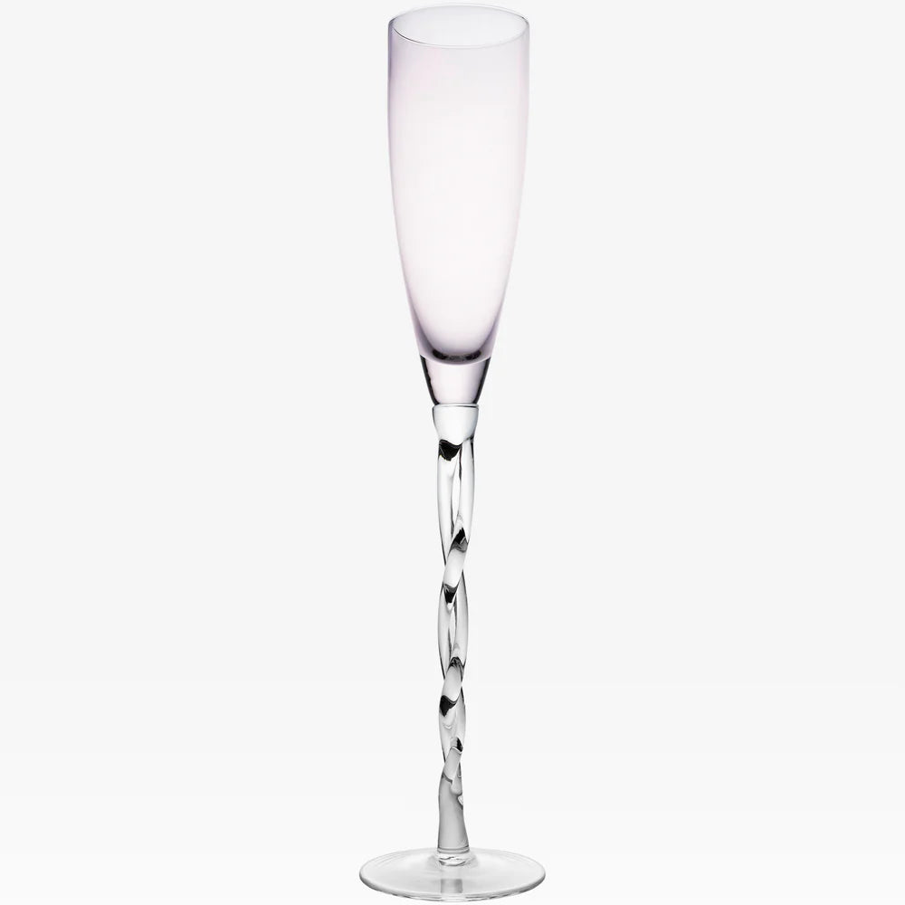 Adriana Champagne Glass, Pink, Set of 4