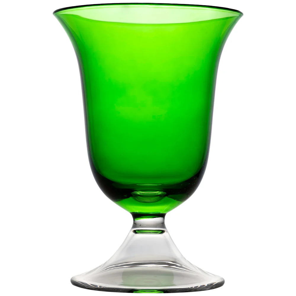 Adriana Water Glass, Emerald Green, Set of 4