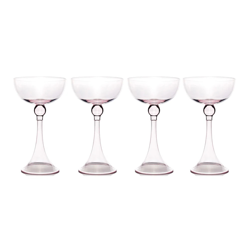 Royale Coupe, Pale Pink, Set of 4