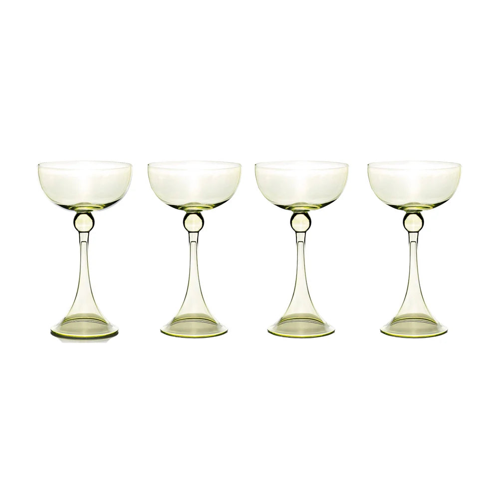 Royale Coupe, Green, Set of 4