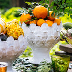 White Artichoke Footed Centerpiece