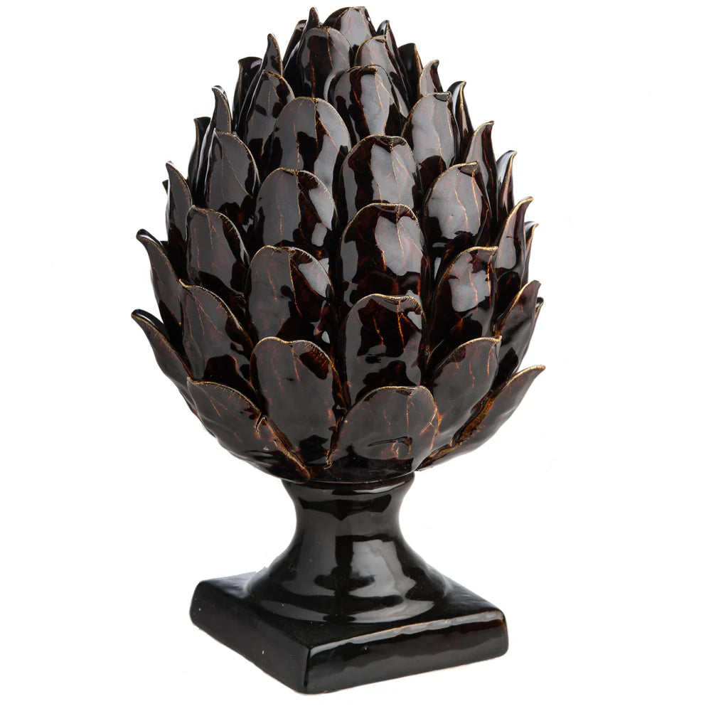 Ceramic Artichoke in Brown