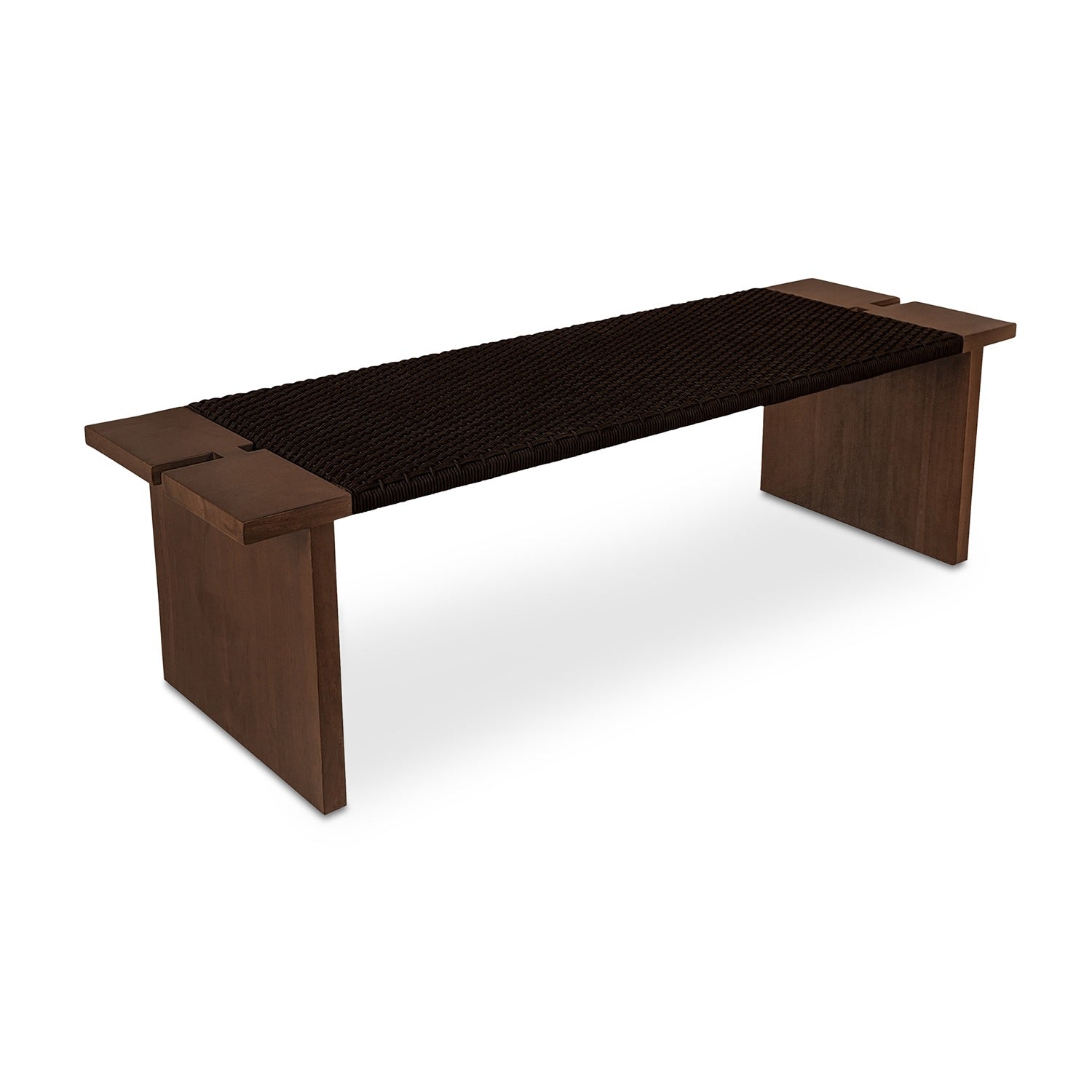 Emma Outdoor Bench Dark Brown