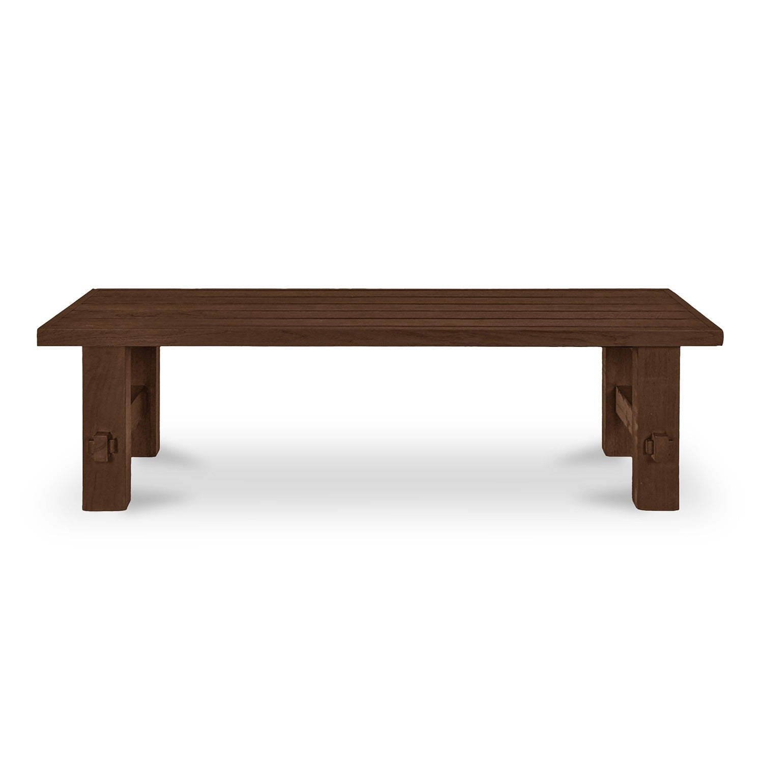 Arthur Outdoor Dining Bench Brown