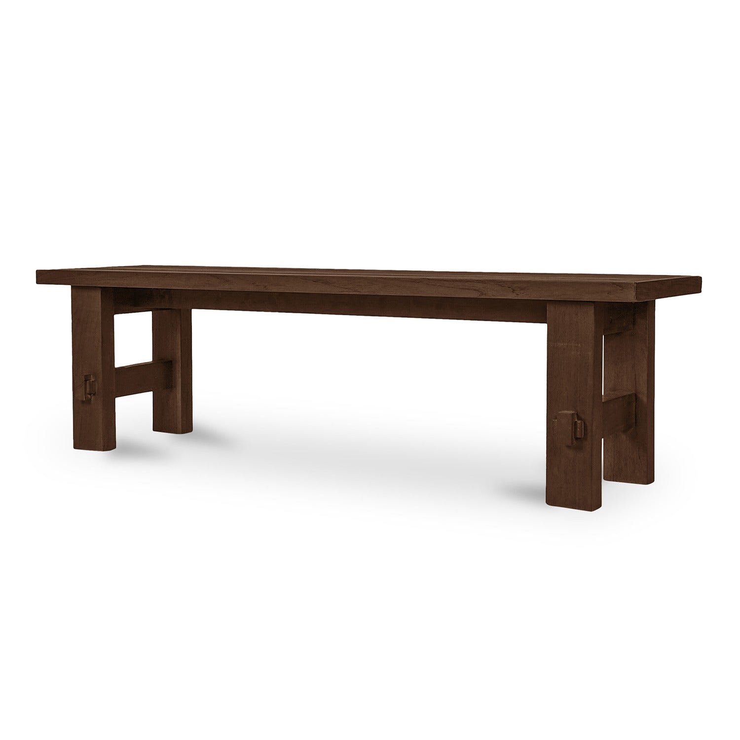 Arthur Outdoor Dining Bench Brown