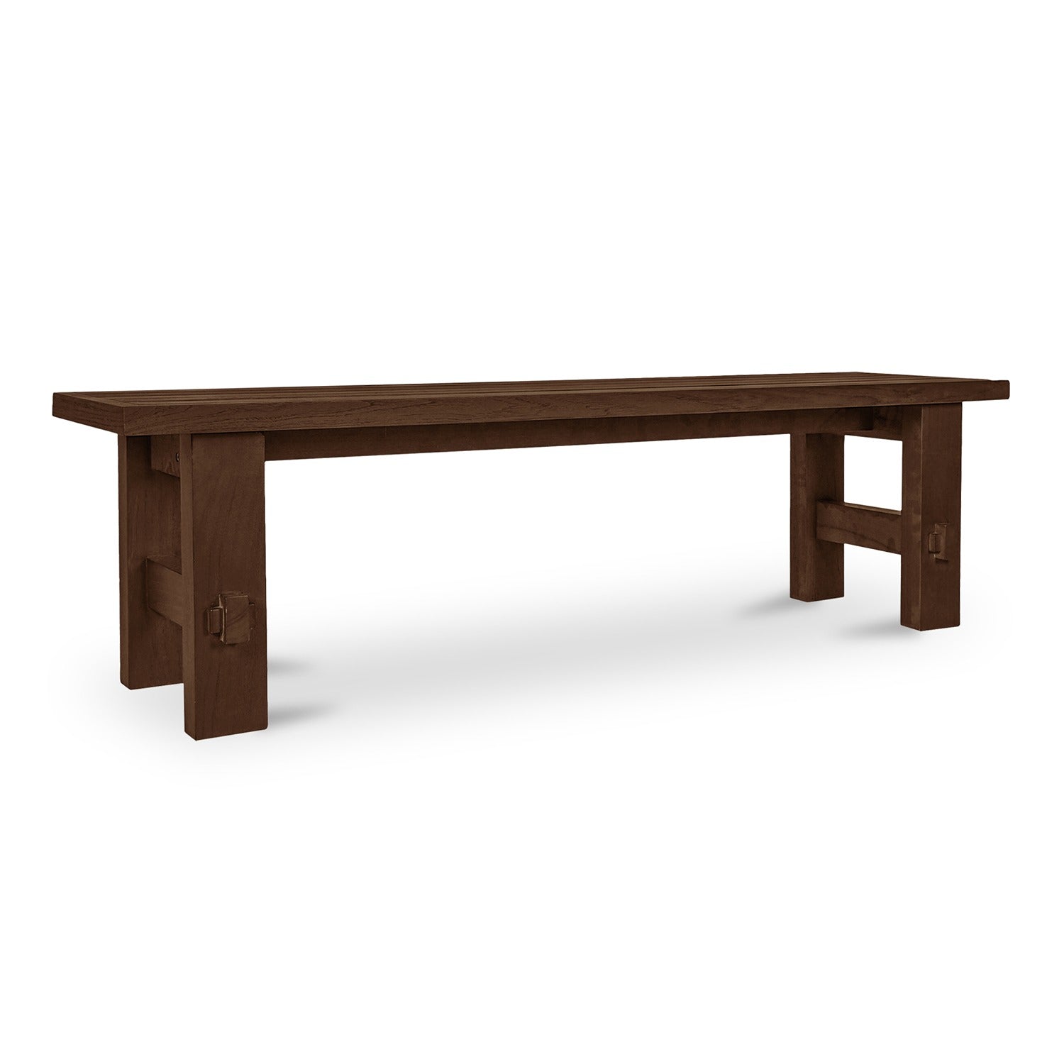Arthur Outdoor Dining Bench Brown