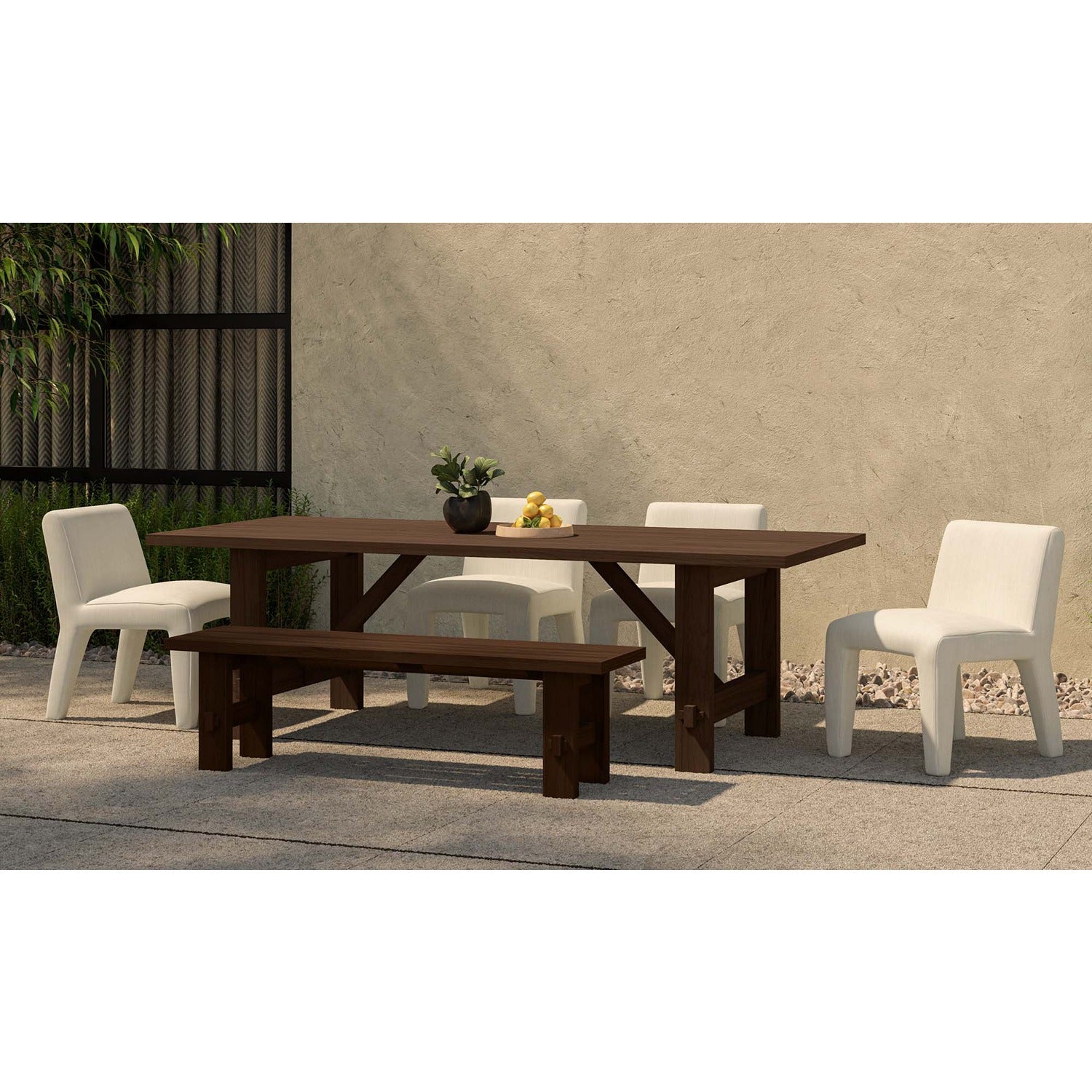 Arthur Outdoor Dining Table Brown
