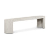 Talon Outdoor Bench White Terrazzo