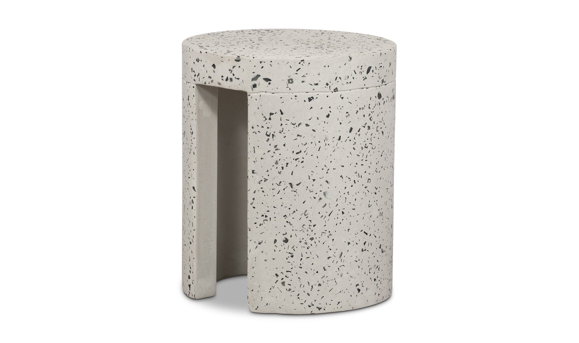 Talon Outdoor Stool White Terrazzo