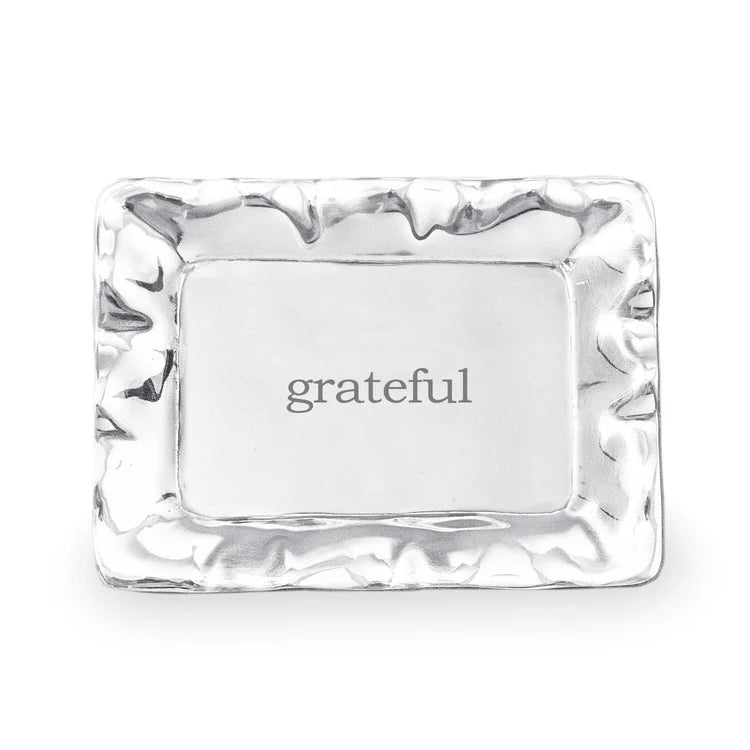 GIFTABLES
Vento Rectangular Engraved Tray ("grateful")