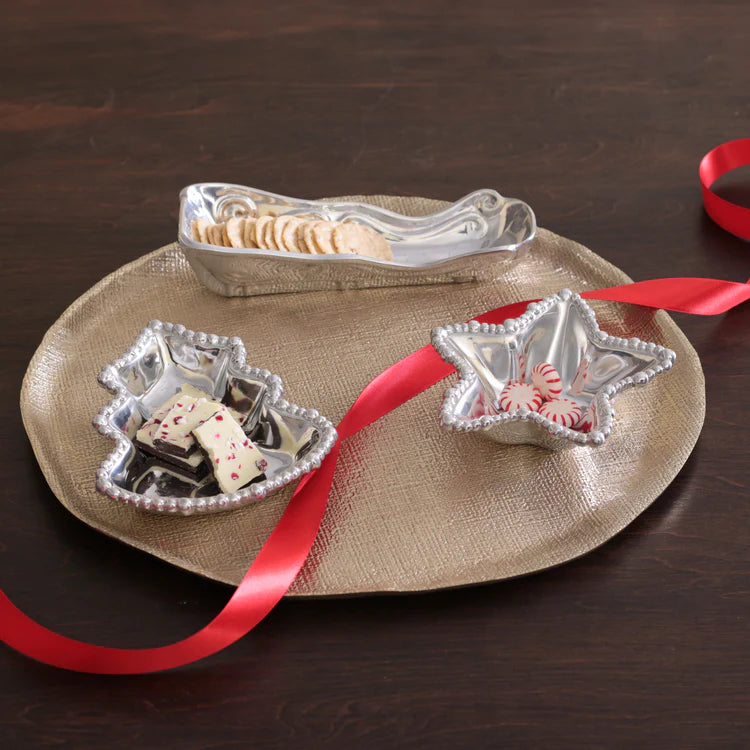 GIFTABLES Holiday Christmas Tree Mini Platter