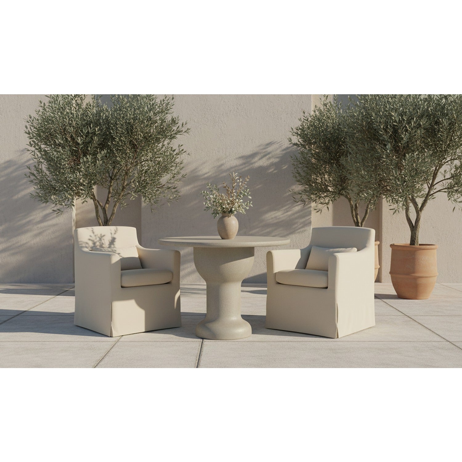 Gabriela Outdoor Cafe Table Cream