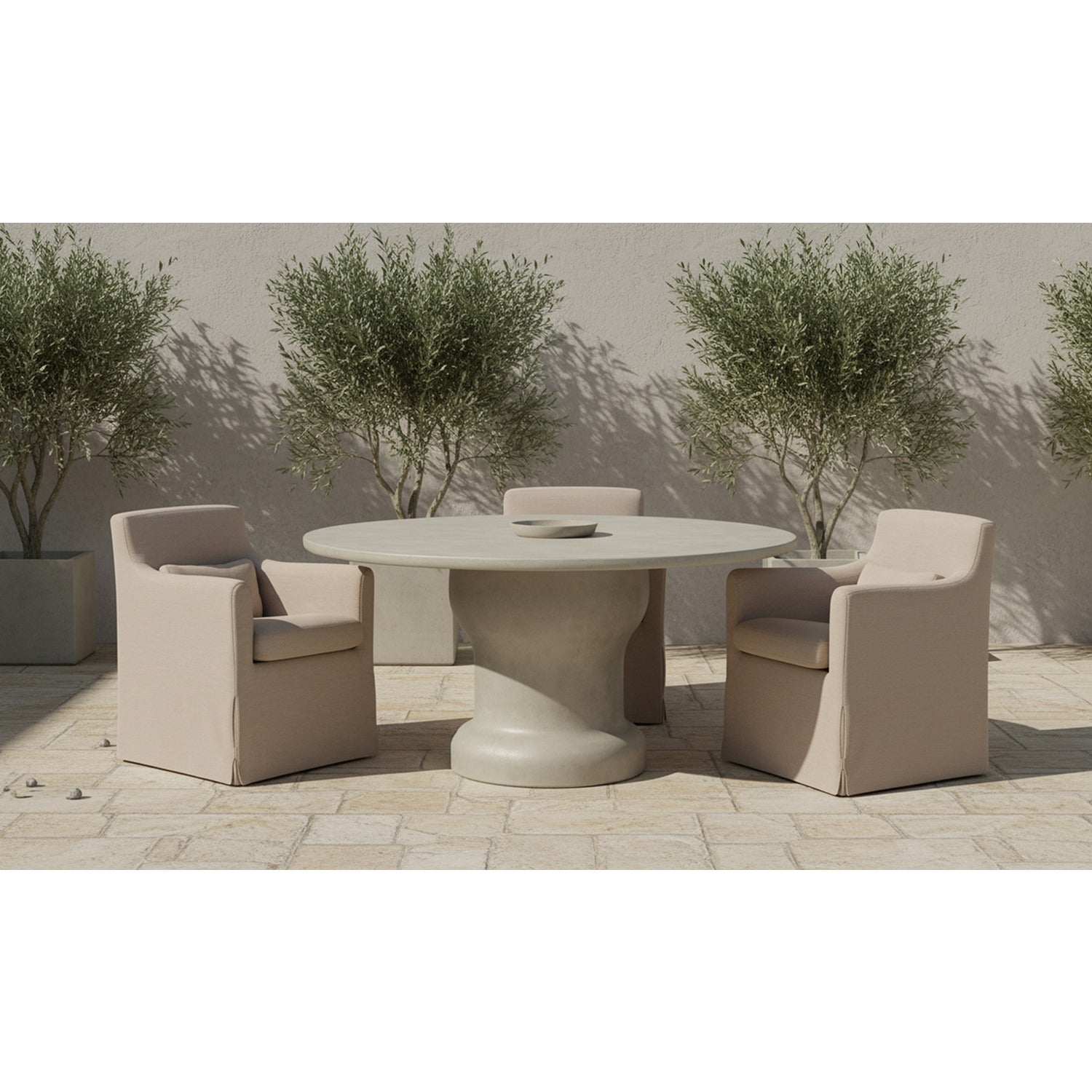 Gabriela Outdoor Dining Table Cream