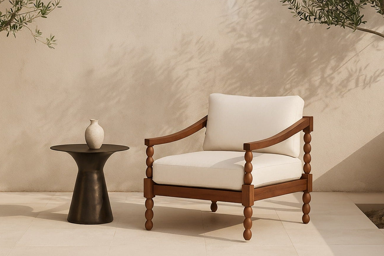 Veronica Outdoor Accent Chair Brown