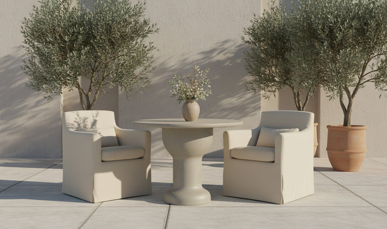 Aveline Outdoor Slipcover Dining Chair