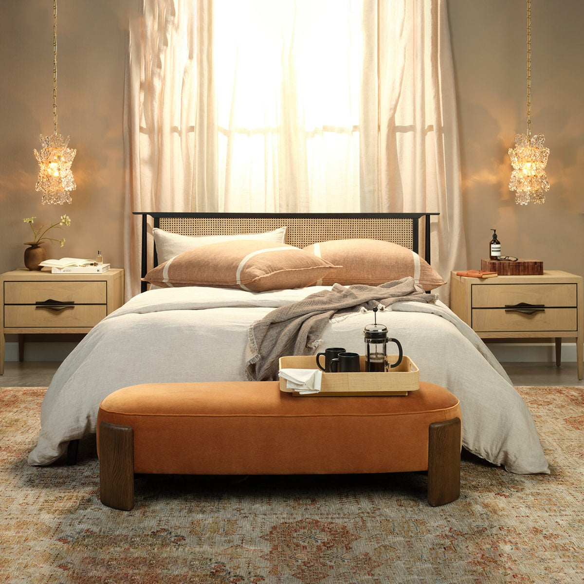 Landmark Two Drawer Nightstand