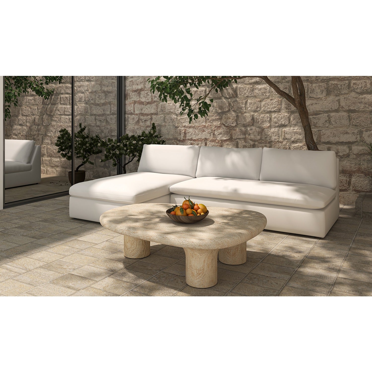 Margaux Outdoor Chaise Speckled Light Grey