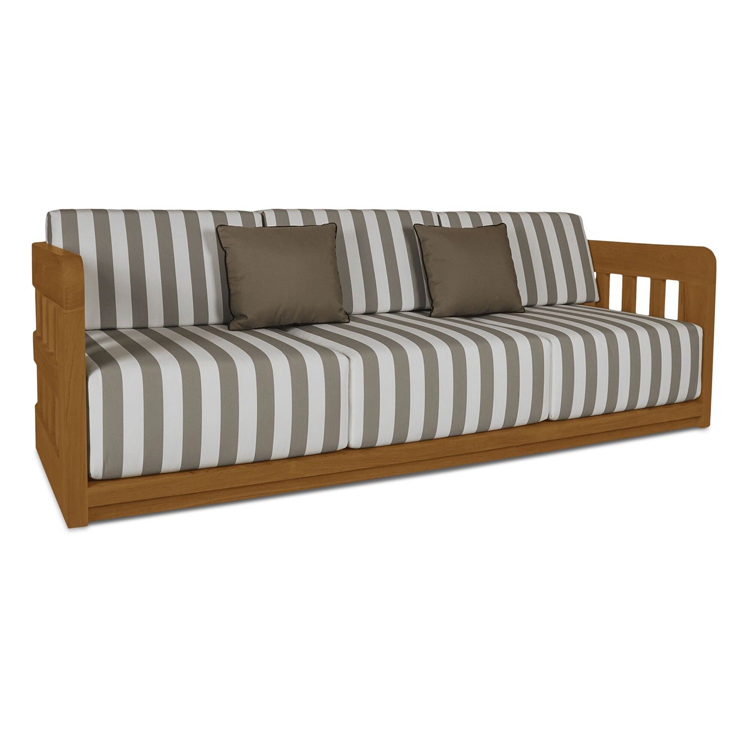 Zoya Outdoor Sofa Brown Stripe
