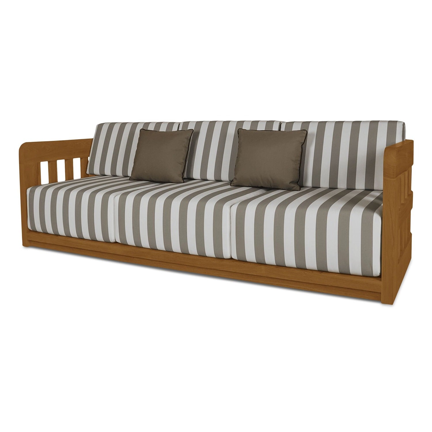 Zoya Outdoor Sofa Brown Stripe