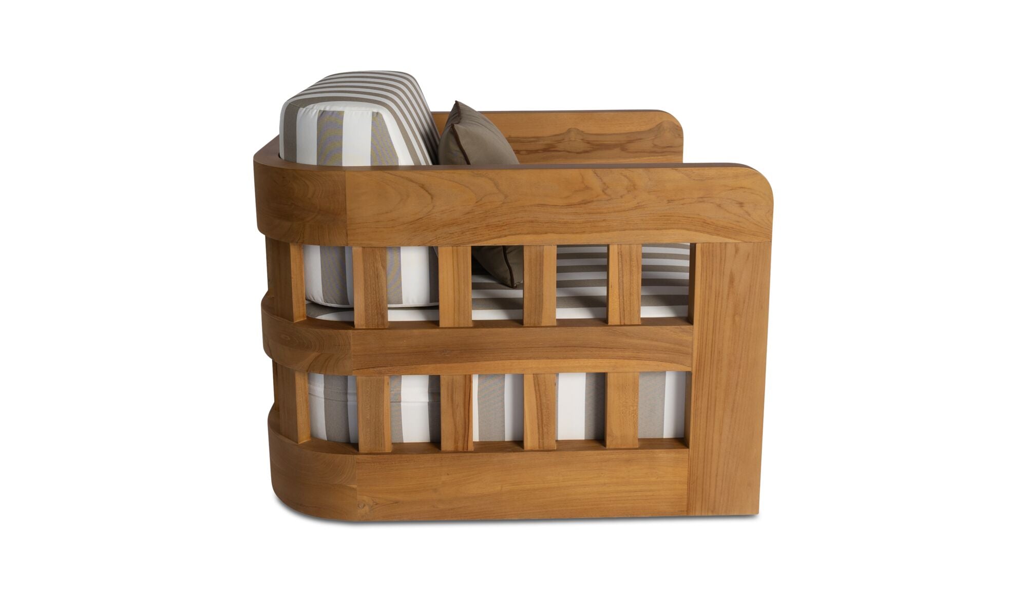 Zoya Outdoor Accent Chair Brown Stripe