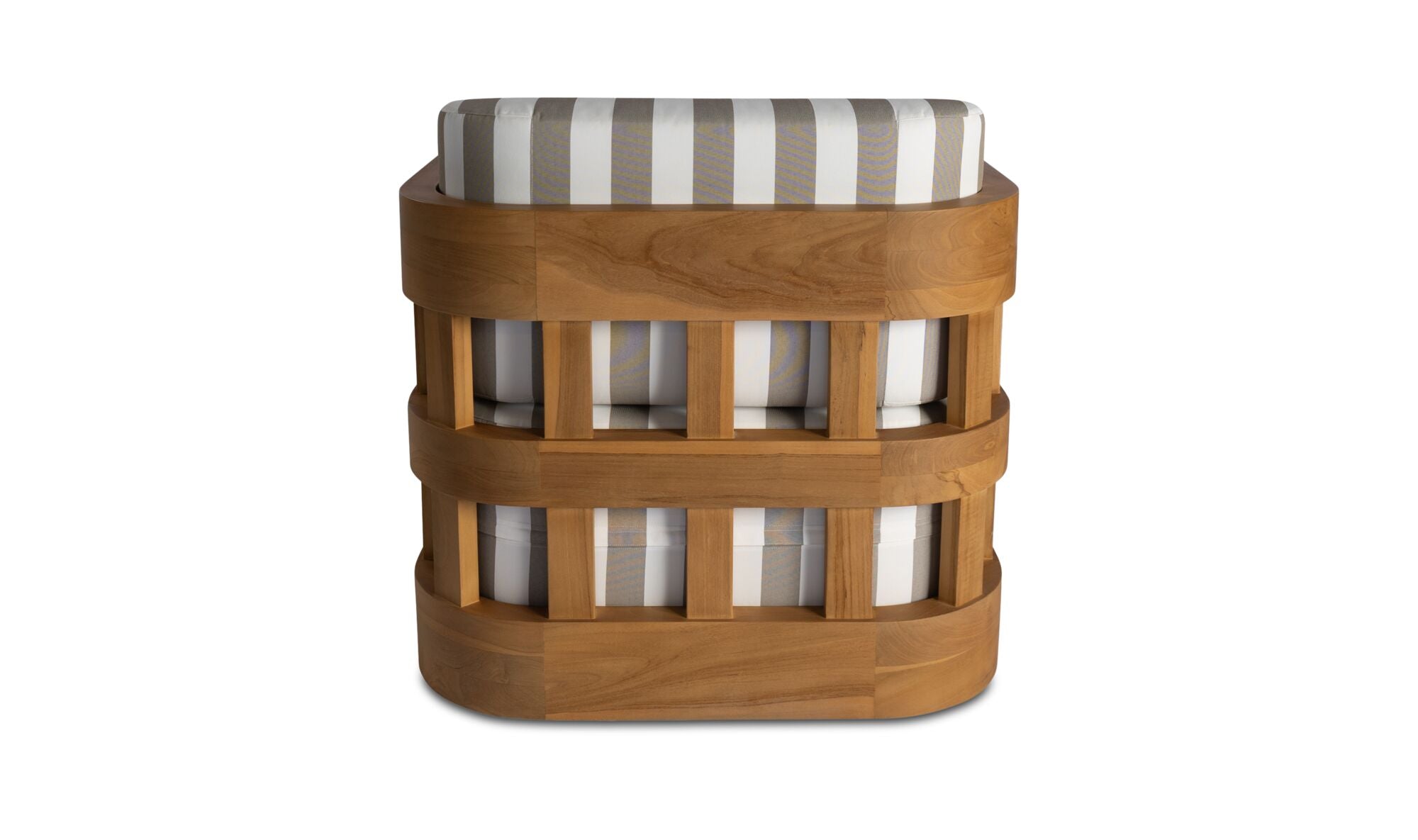 Zoya Outdoor Accent Chair Brown Stripe