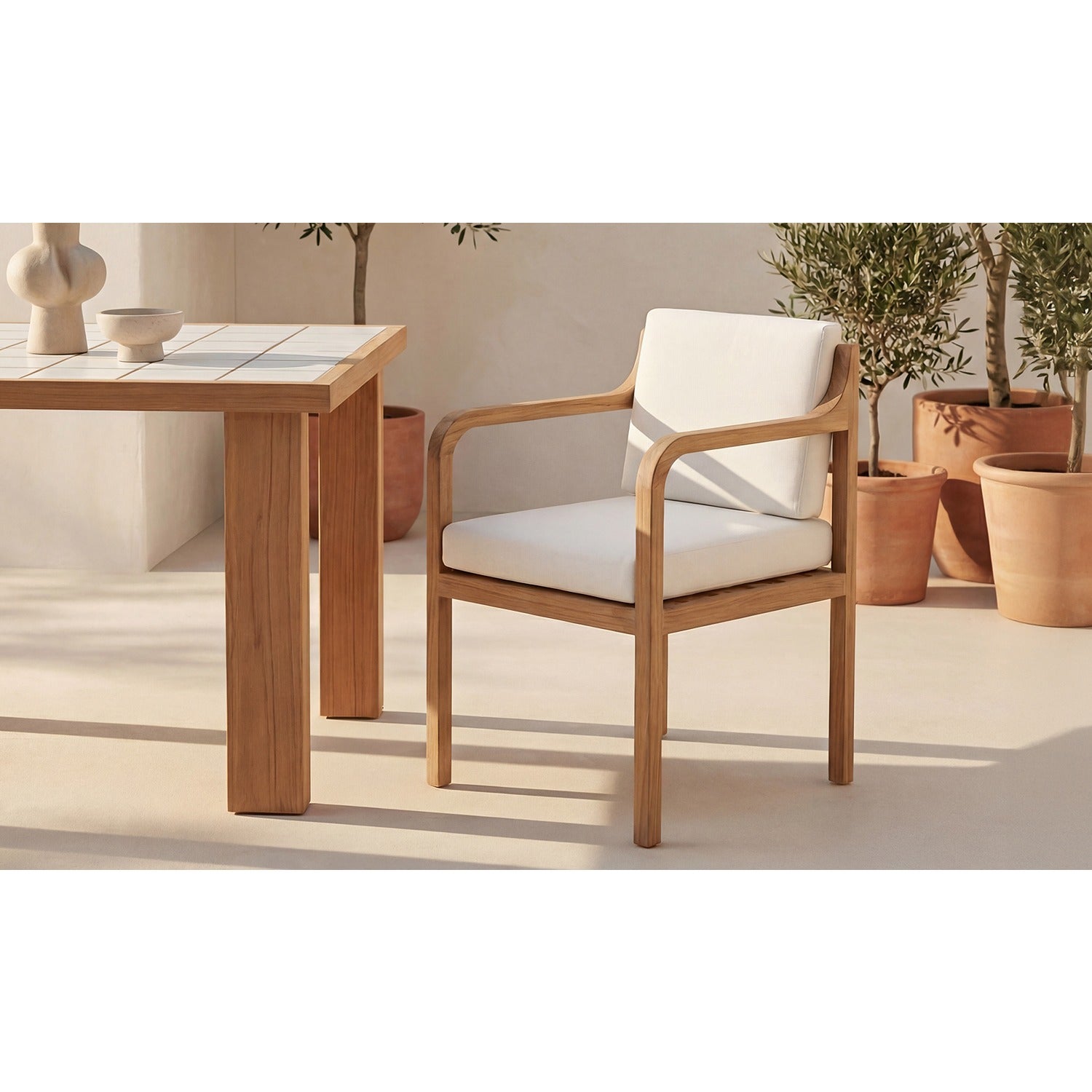 Alice Outdoor Dining Chair White