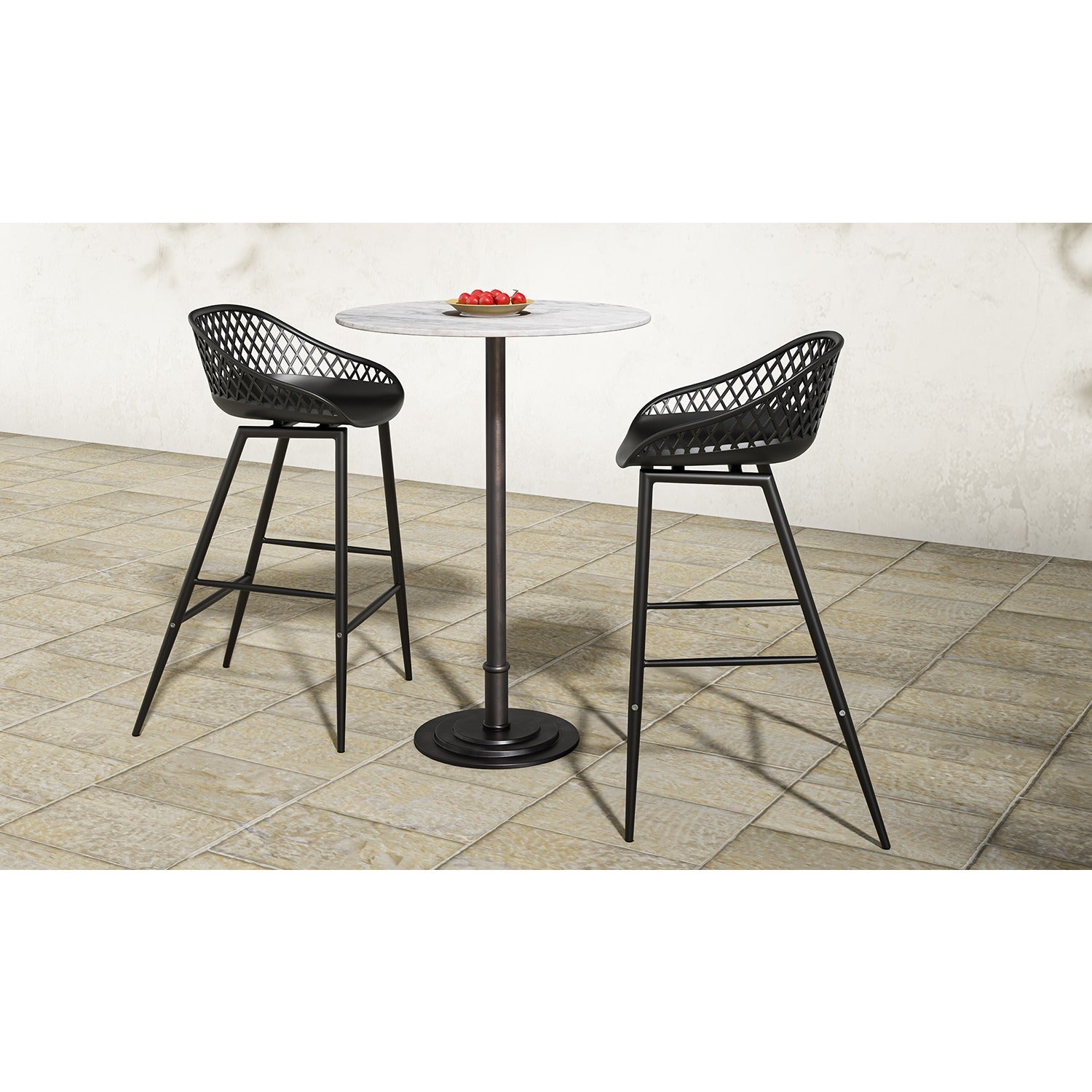 Quintina Outdoor Bar Table White Marble