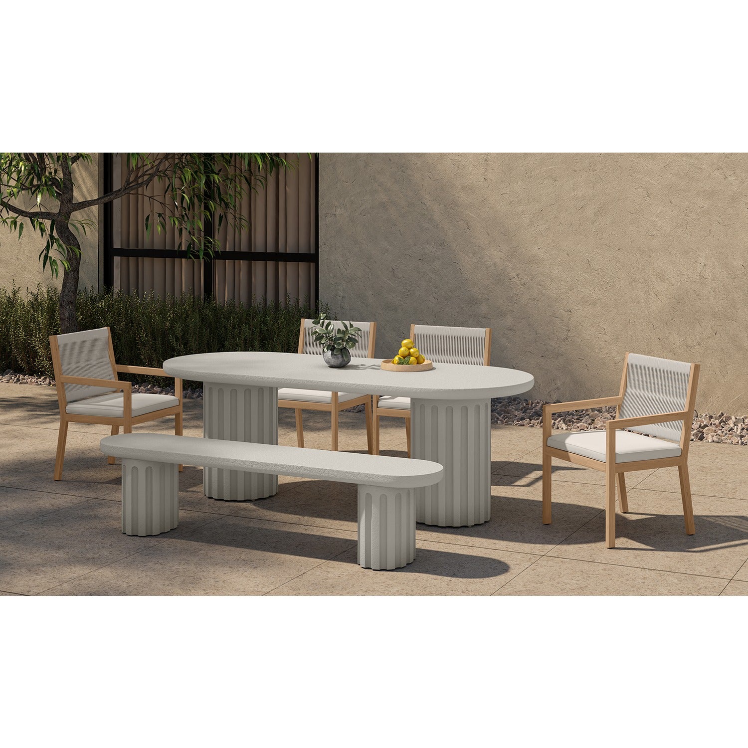Nyx Outdoor Dining Table White