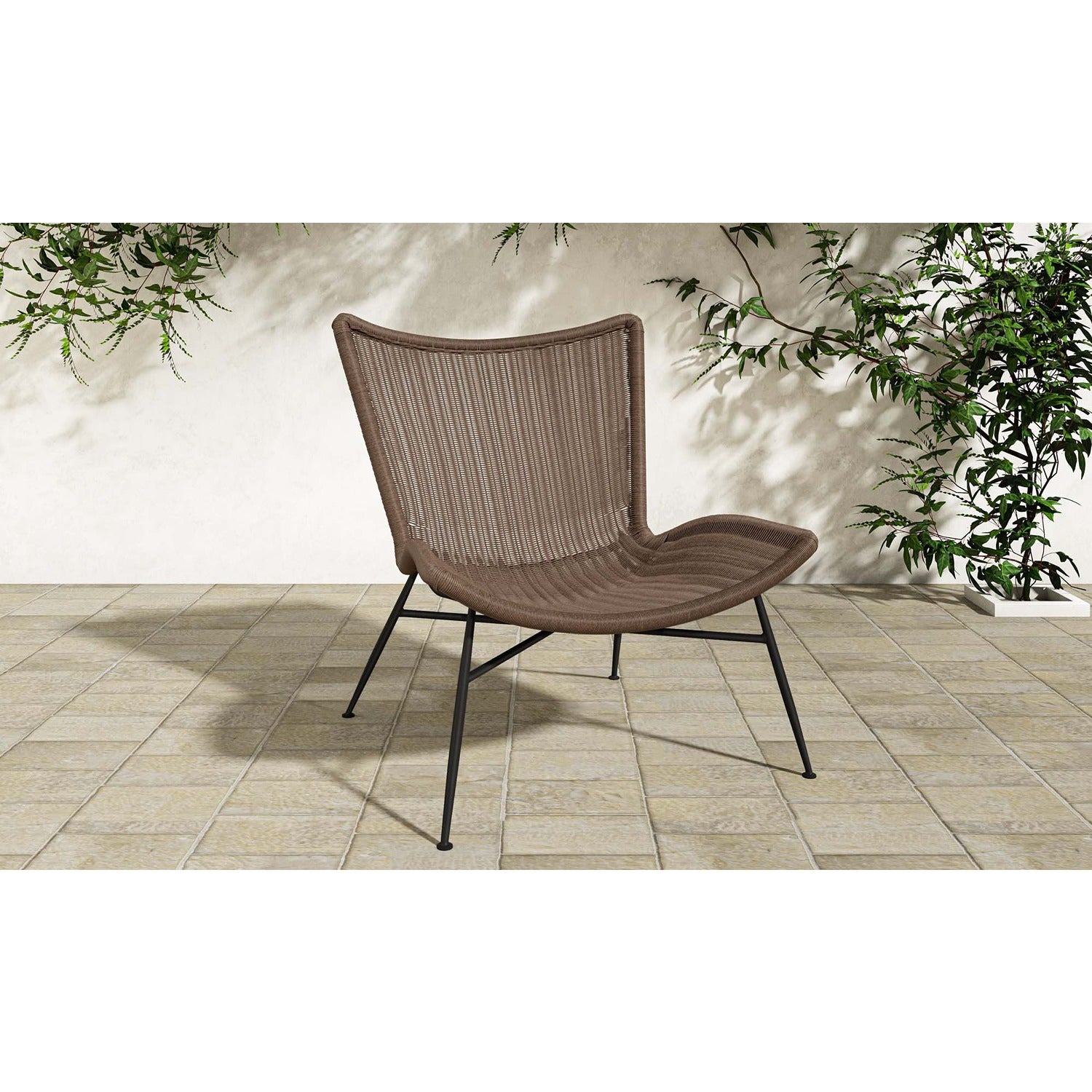 Camilla Outdoor Accent Chair Brown