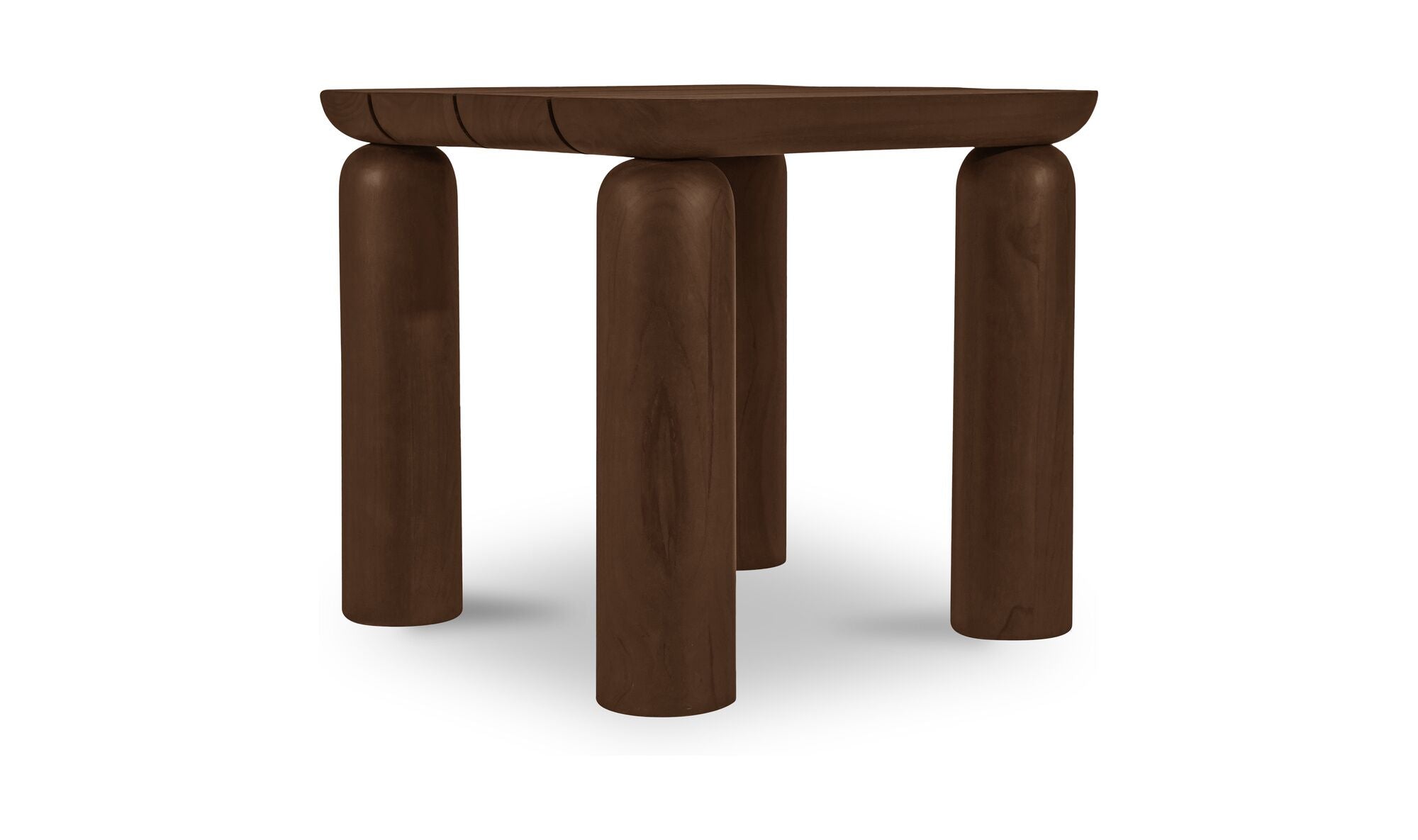 Milena Outdoor Side Table Brown