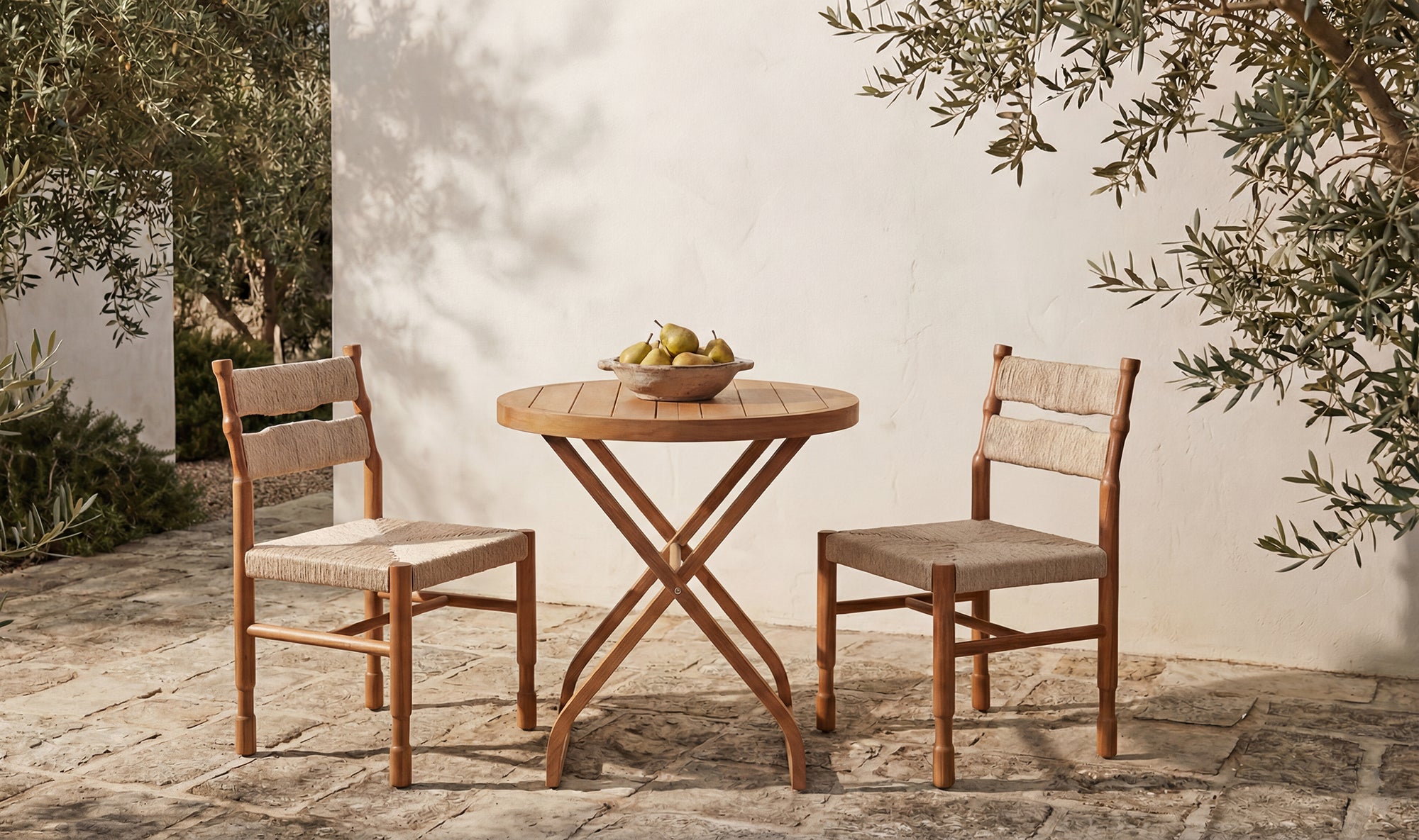 Thessaly Outdoor Bistro Table Natural