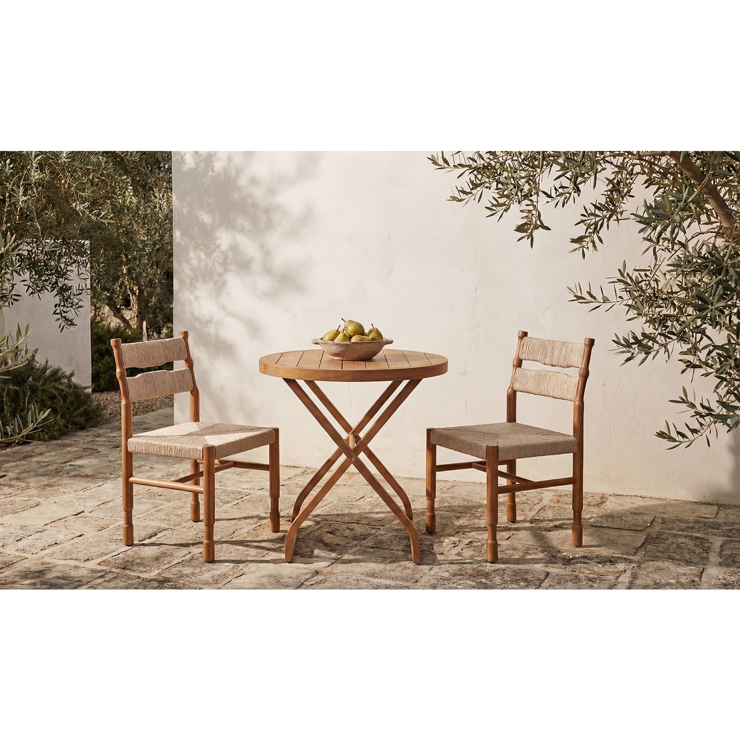 Thessaly Outdoor Bistro Table Natural