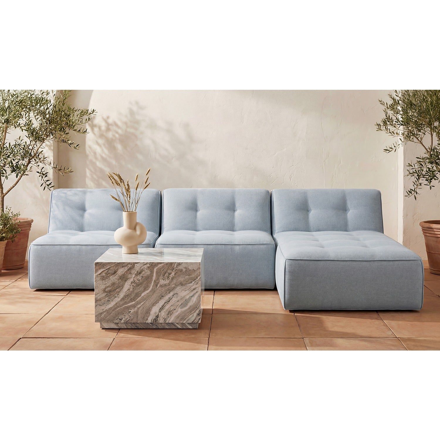 Natalia Outdoor Coffee Table Light Brown