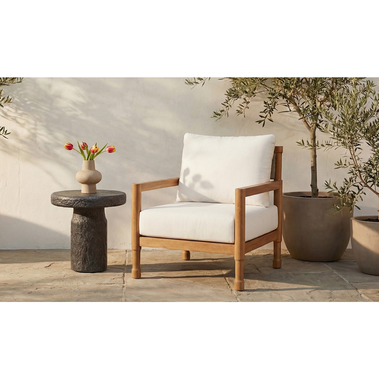 Chloe Outdoor Side Table Charcoal