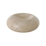 Beige stone bowl on a white background