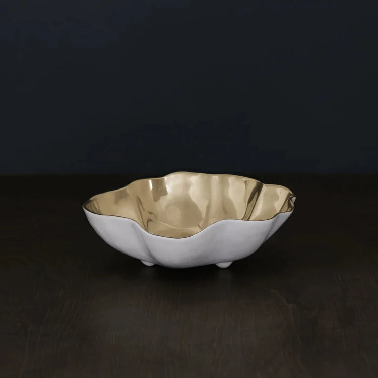 THANNI
Soho Onyx Medium Bowl (White and Gold)