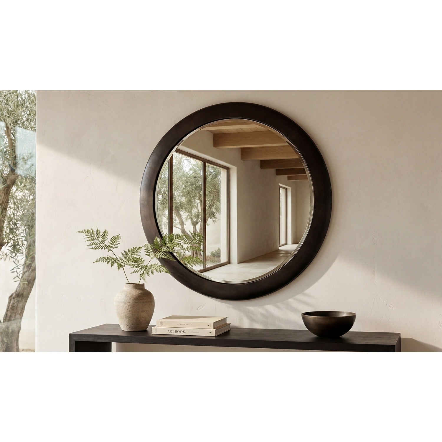 Samuel Mirror Blackened Bronze