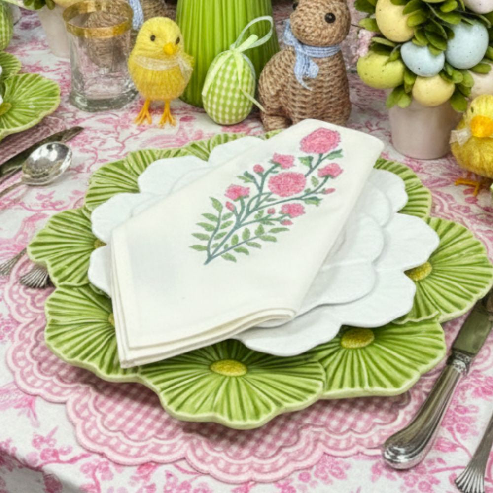 Pink Toile de Jouy Birds - Tablecloth