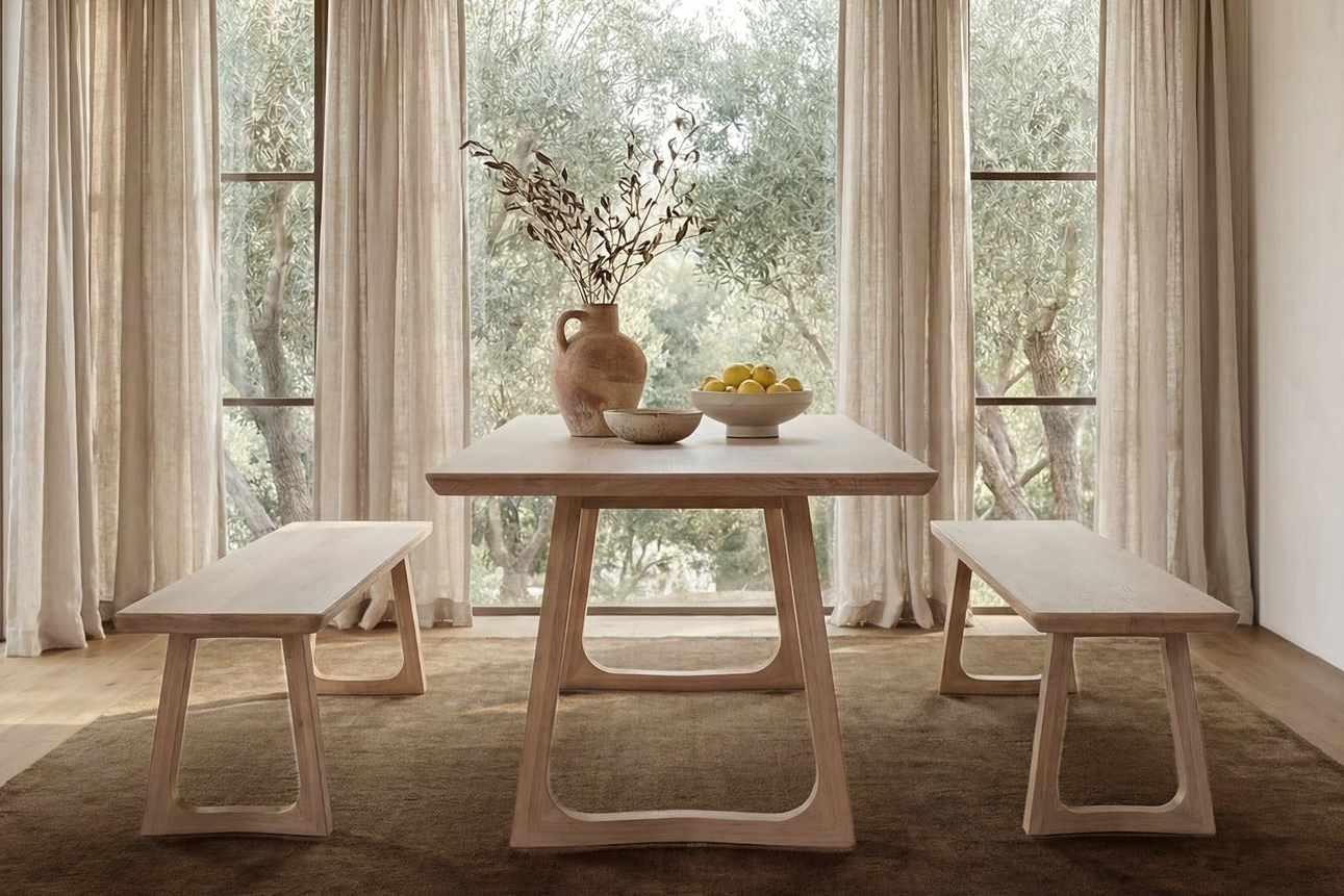 Crispin Dining Bench Oak
