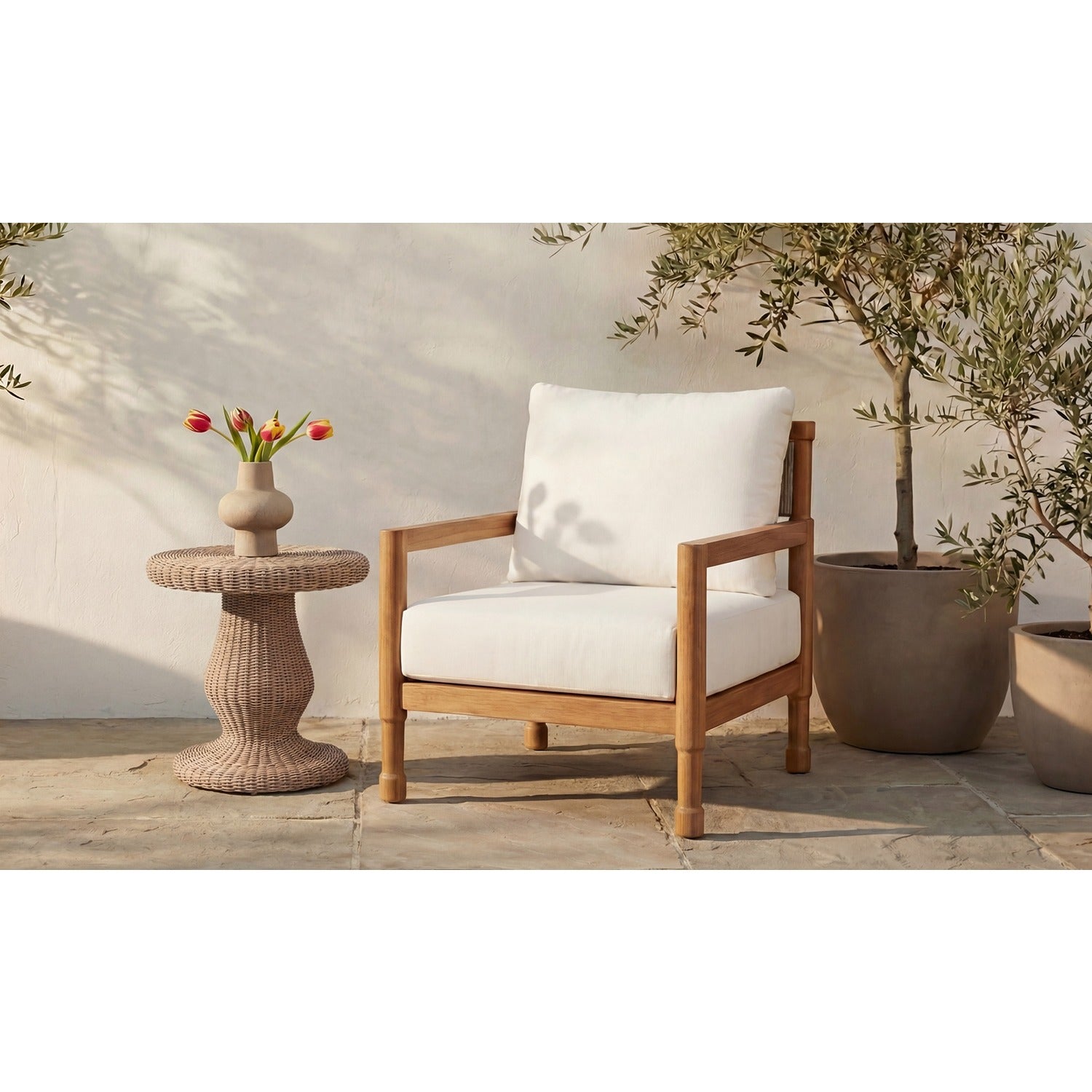 Caietan Outdoor Side Table Natural