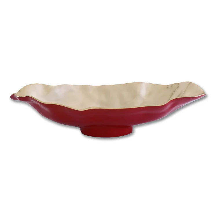 THANNI
Maia Medium Oval Bowl (Red and Gold)