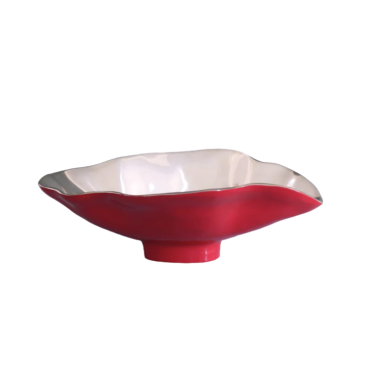 THANNI
Maia Small Oval Bowl with Spoon (Red and Gold)