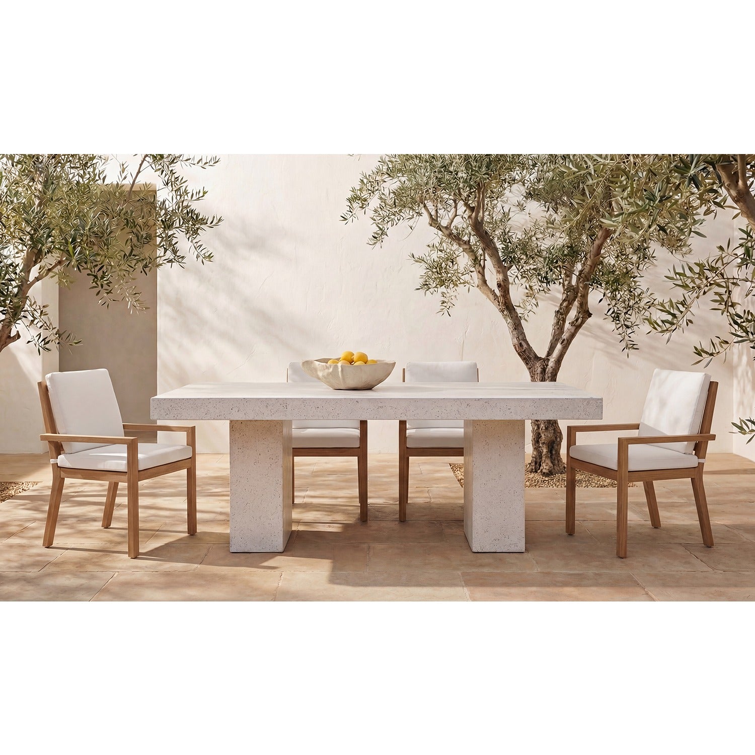 Geovanni Outdoor Dining Chair White